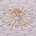 Virgo Ring With Round Side Stone Design