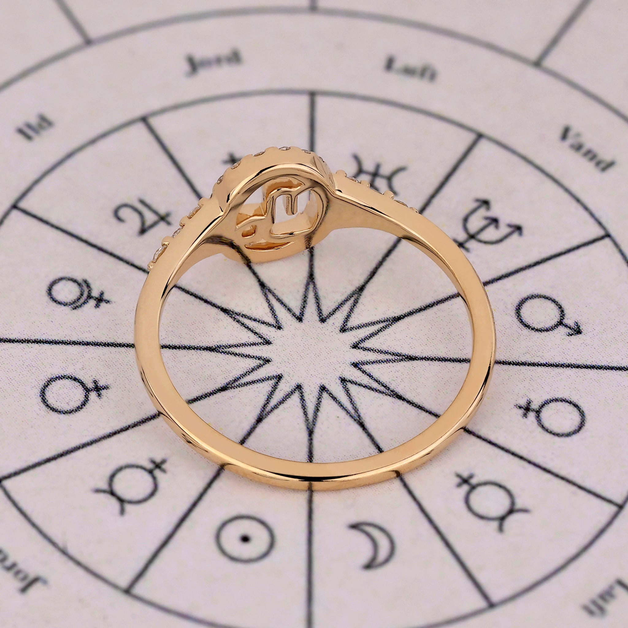Capricorn Ring With Halo Design