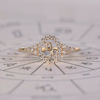 Capricorn Ring With Halo Design