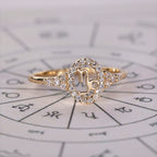 Capricorn Ring With Halo Design