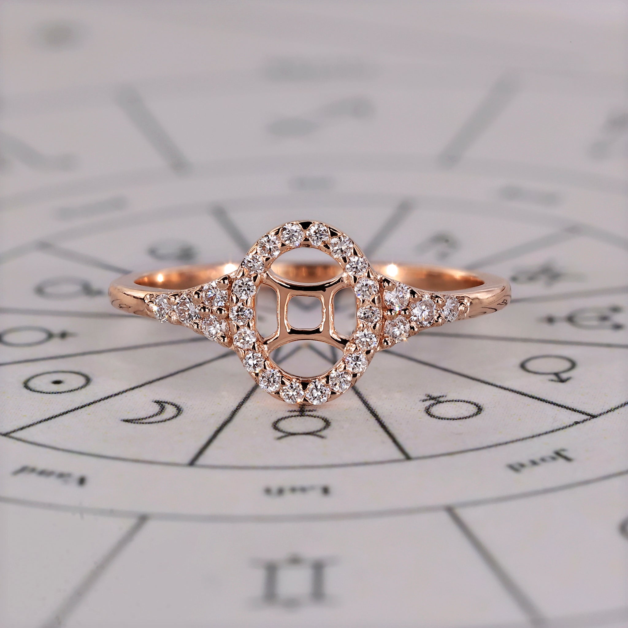 Gemini Ring In Rose Gold Finish Image secondaire du produit