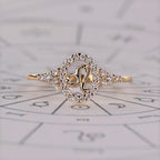 Leo Ring With Round Cut Side Stone