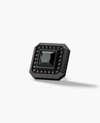 HALO EverBlak Gold Princess Cut Single Stud Earring with 0.55ct - 1.40ct Black Diamonds
