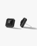 HALO EverBlak Gold Princess Cut Single Stud Earring with 0.55ct - 1.40ct Black Diamonds