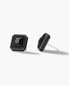 HALO EverBlak Gold Princess Cut Single Stud Earring with 0.55ct - 1.40ct Black Diamonds