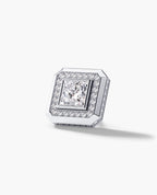 HALO Gold Princess Cut Single Stud Earring with 0.55ct - 1.40ct Diamonds