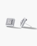 HALO Gold Princess Cut Single Stud Earring with 0.55ct - 1.40ct Diamonds