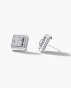HALO Gold Princess Cut Single Stud Earring with 0.55ct - 1.40ct Diamonds