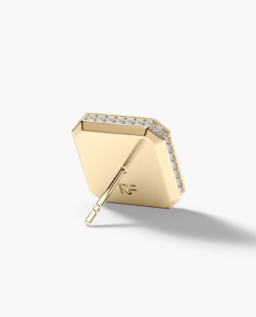 HALO Gold Princess Cut Single Stud Earring with 0.55ct - 1.40ct Diamonds
