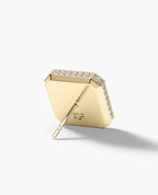 HALO Gold Princess Cut Single Stud Earring with 0.55ct - 1.40ct Diamonds