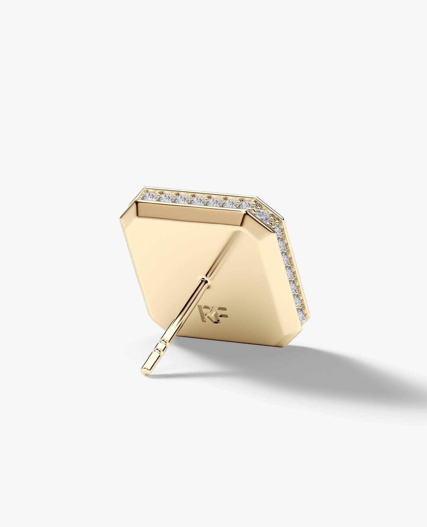 HALO Gold Princess Cut Single Stud Earring with 0.55ct - 1.40ct Diamonds