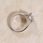 2.70 CT Round Moissanite Hidden Halo Engagement Ring