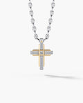 CROSS Two-Tone Gold Pendant with 0.60ct Diamonds
