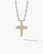 CROSS Two-Tone Gold Pendant with 0.60ct Diamonds