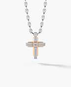 CROSS Two-Tone Gold Pendant with 0.60ct Diamonds
