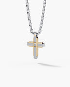 CROSS Two-Tone Gold Pendant with 0.60ct Diamonds