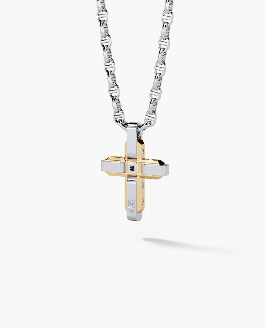 CROSS Two-Tone Gold Pendant with 0.60ct Diamonds