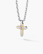 CROSS Two-Tone Gold Pendant with 0.60ct Diamonds