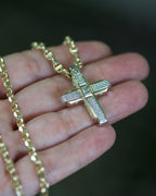CROSS Two-Tone Gold Pendant with 0.60ct Diamonds