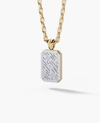 ZODIAC DOG TAG Gold Pendant with 0.60ct Diamonds
