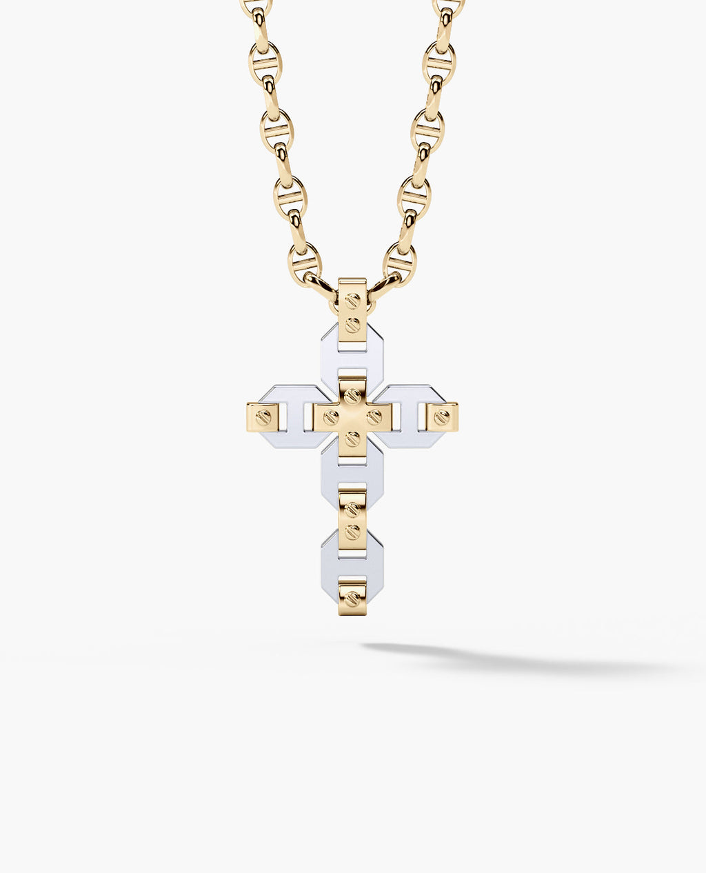 BRIGGS Cross Two-Tone Gold Pendant