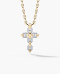 BRIGGS Cross Two-Tone Gold Pendant with 0.50ct Diamonds