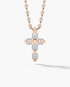 BRIGGS Cross Two-Tone Gold Pendant with 0.50ct Diamonds