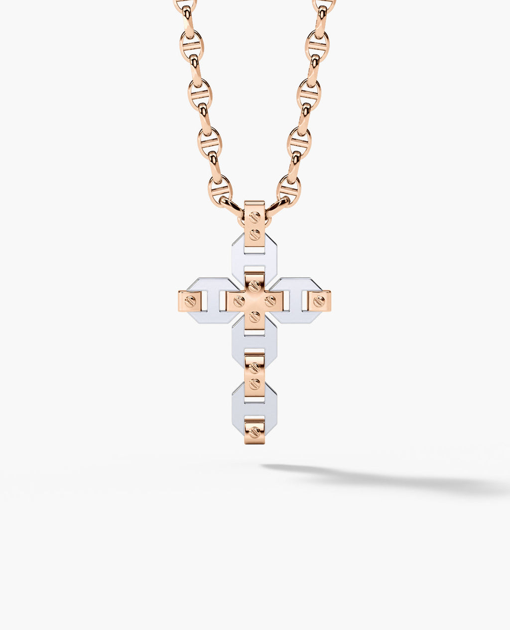 BRIGGS Cross Two-Tone Gold Pendant