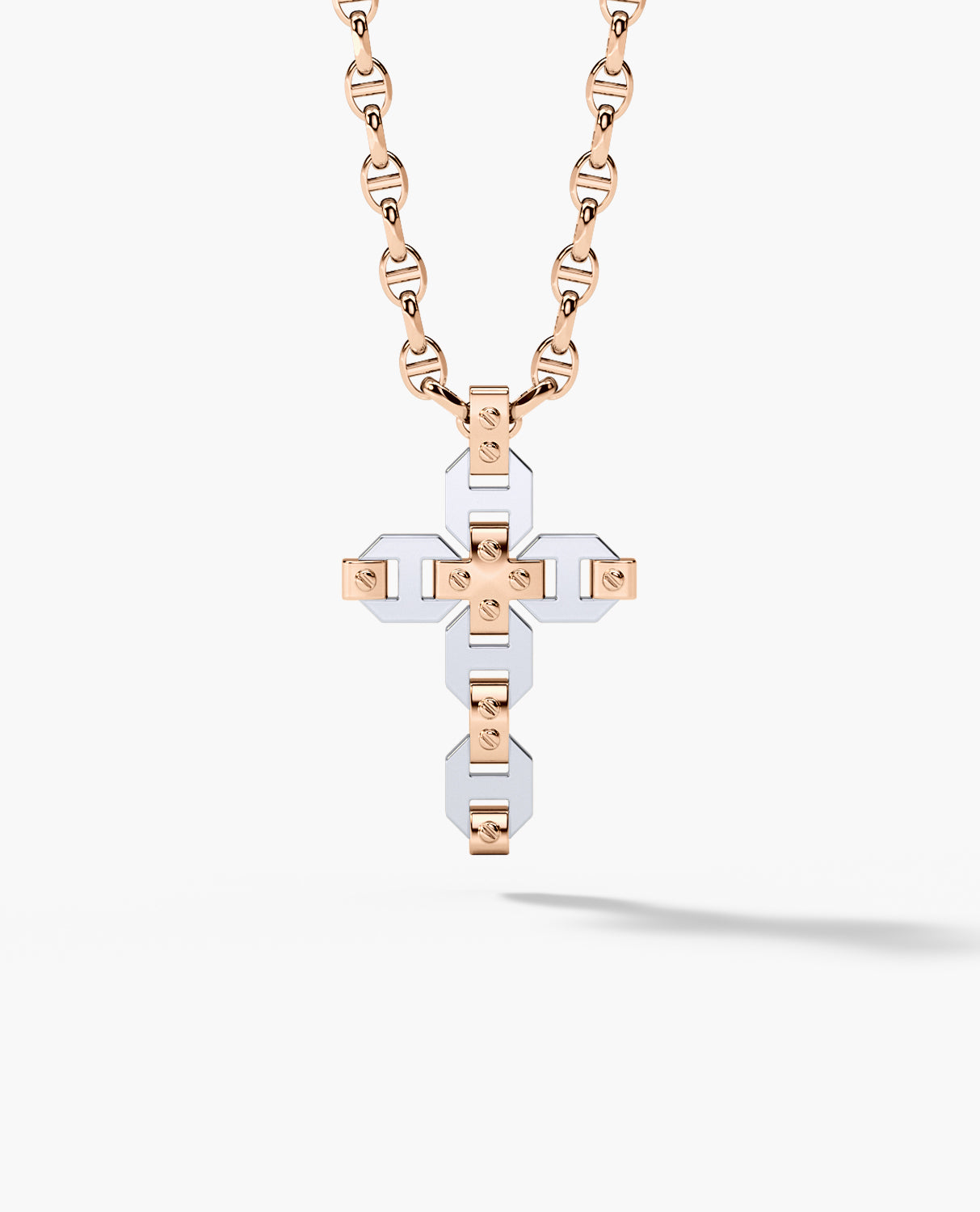 BRIGGS Cross Two-Tone Gold Pendant