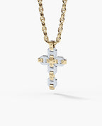 BRIGGS Cross Two-Tone Gold Pendant