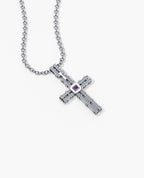 LA PAZ in Gold Pendant with 0.20ct Amethyst and Diamonds