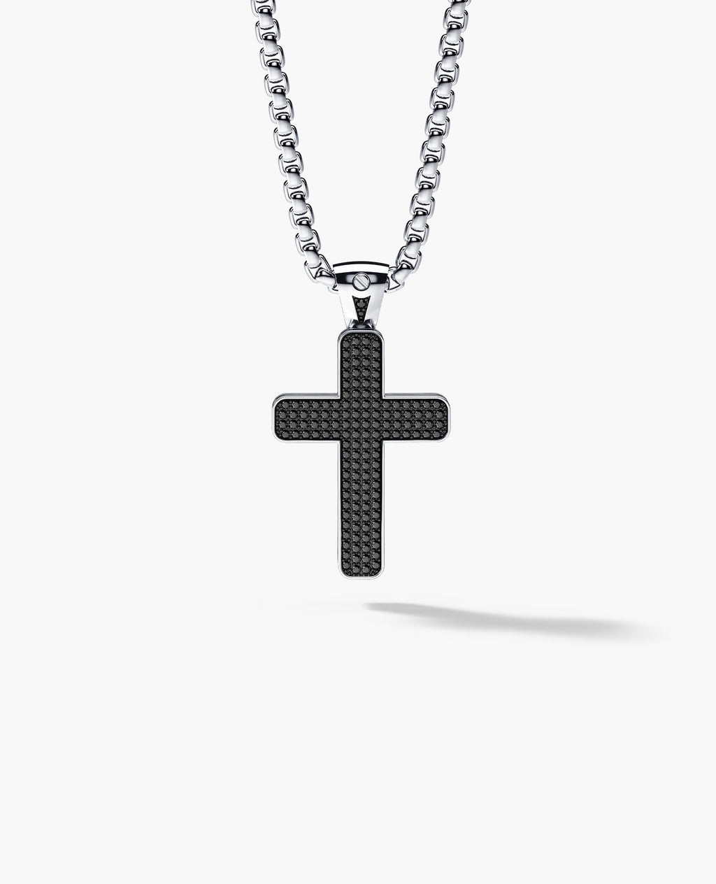 JERRITT Cross Gold Pendant with 2.00ct Black Diamonds