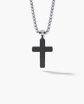JERRITT Cross Gold Pendant with 2.00ct Black Diamonds