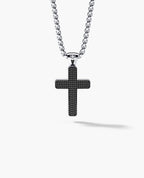 JERRITT Cross Gold Pendant with 2.00ct Black Diamonds