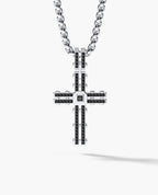 LA PAZ Cross Gold Pendant with 0.20ct Black Diamonds
