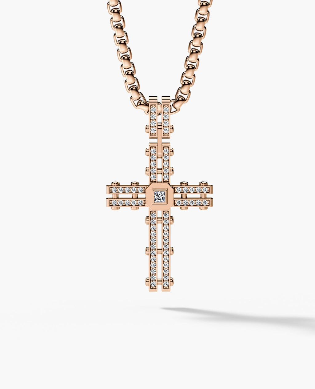LA PAZ Cross Gold Pendant with 0.20ct Diamonds