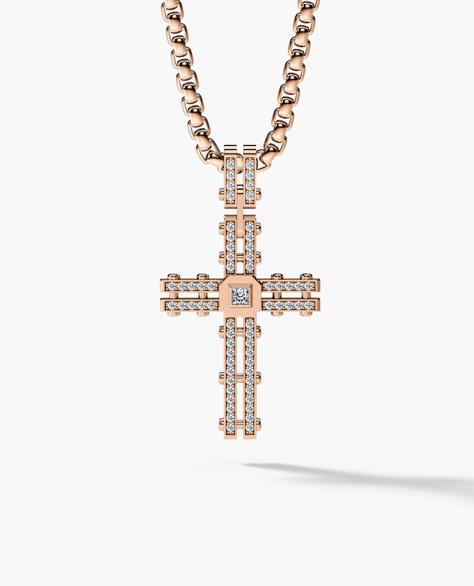 LA PAZ Cross Gold Pendant with 0.20ct Diamonds