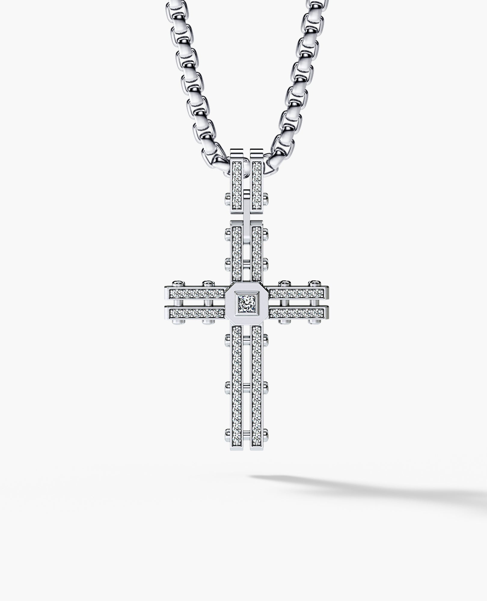 LA PAZ Cross Gold Pendant with 0.20ct Diamonds