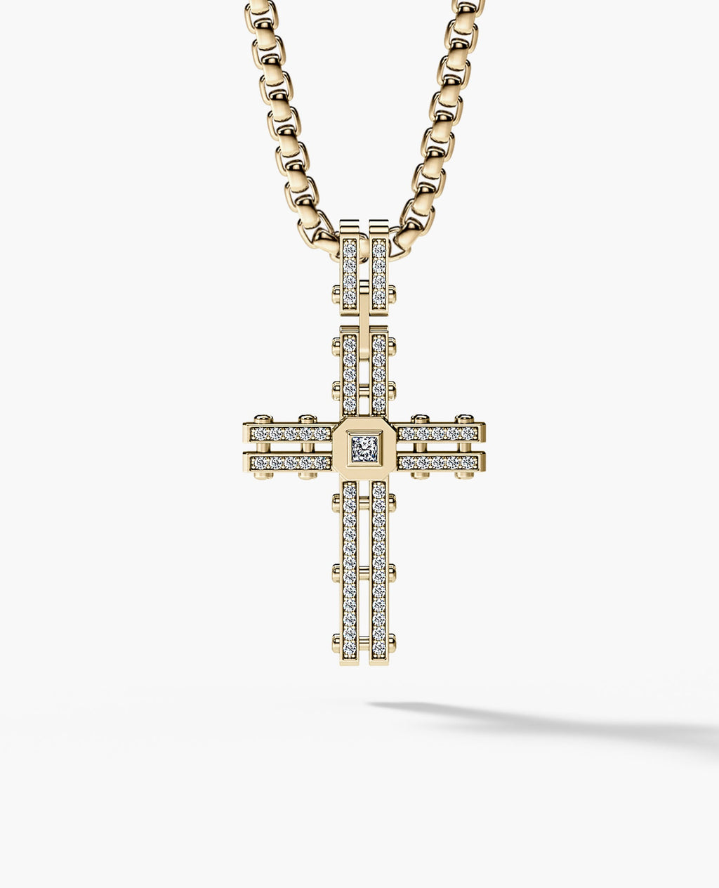 LA PAZ Cross Gold Pendant with 0.20ct Diamonds