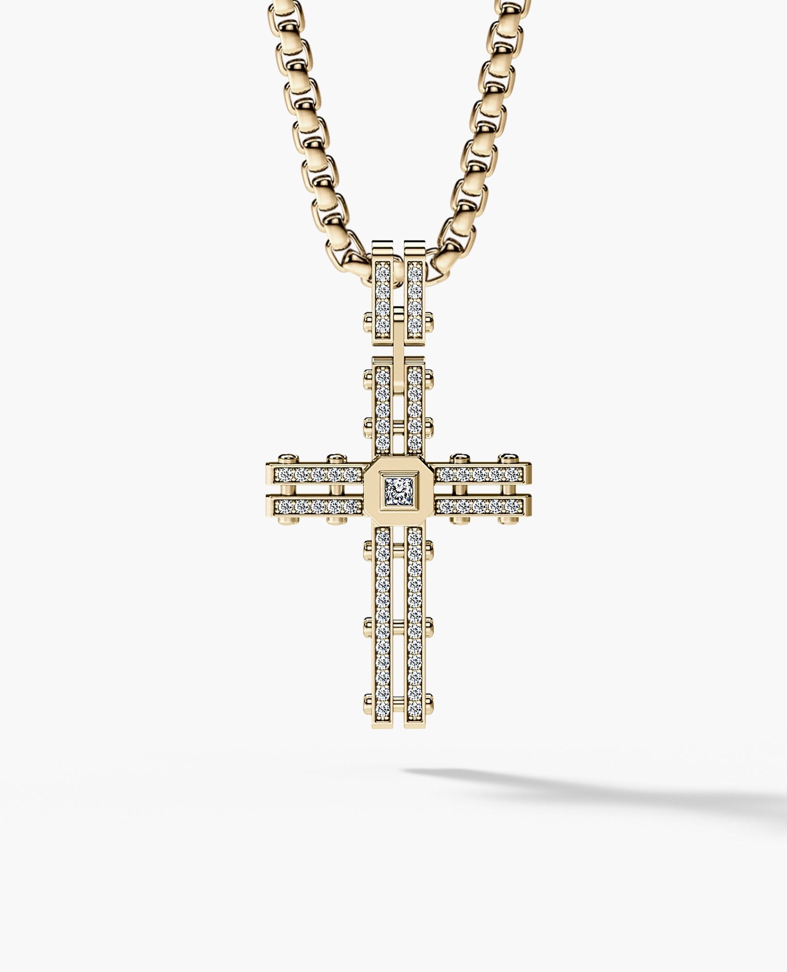 LA PAZ Cross Gold Pendant with 0.20ct Diamonds