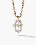 HAMSA Two-Tone Gold Pendant with 0.30ct Diamonds