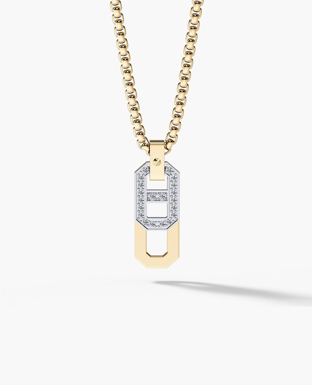 BRIGGS Two-Tone Pendant in Gold with 0.30ct Diamonds