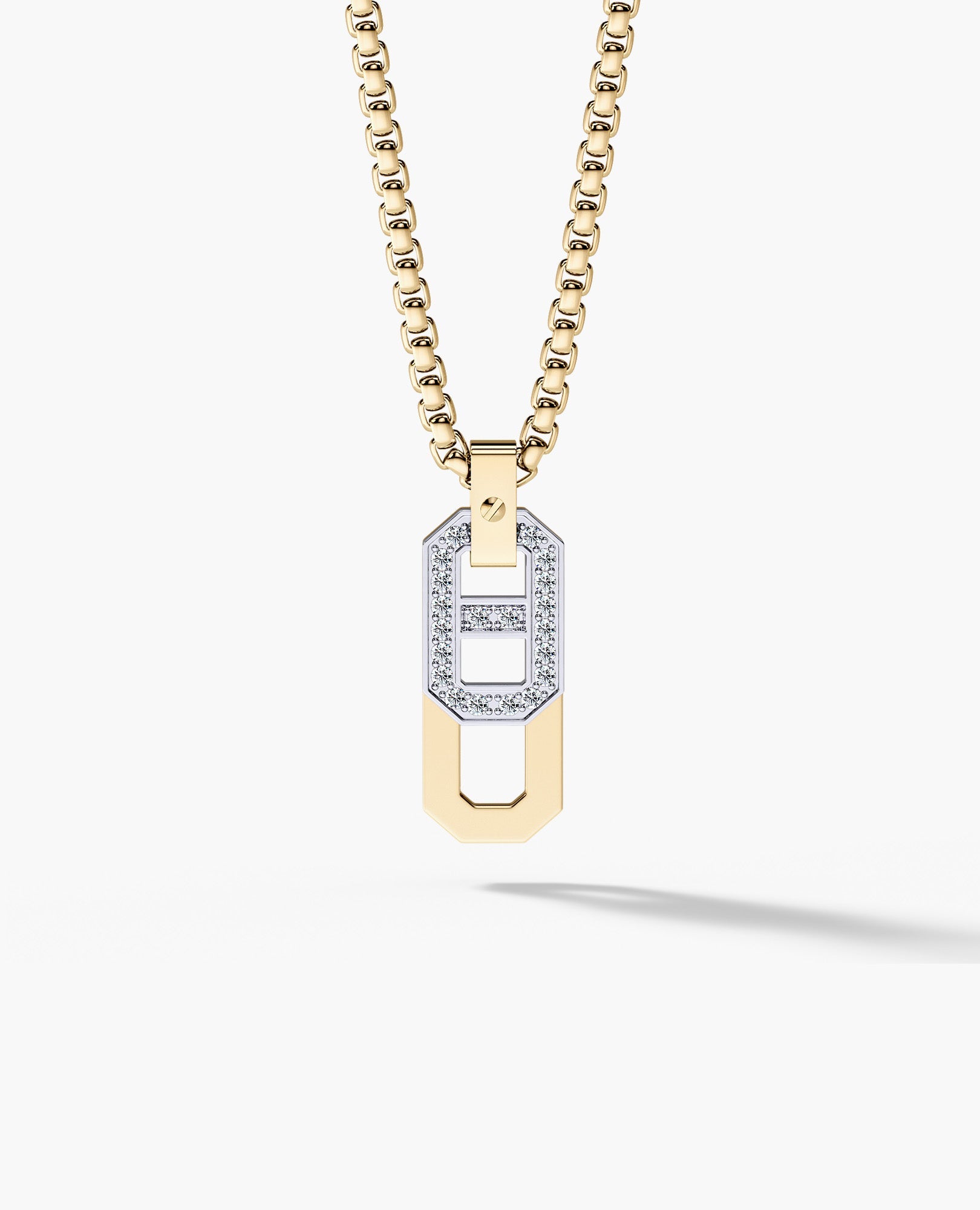 BRIGGS Two-Tone Pendant in Gold with 0.30ct Diamonds