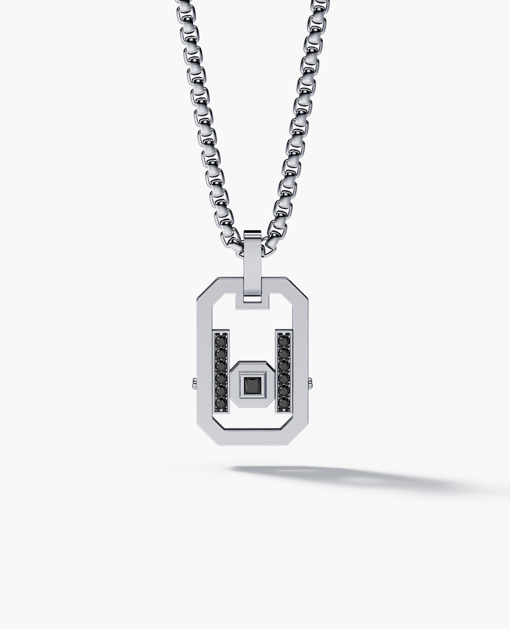 LA PAZ Gold Pendant with 0.25ct Black Diamonds