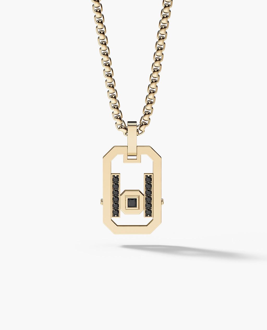 LA PAZ Gold Pendant with 0.25ct Black Diamonds