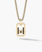 LA PAZ Gold Pendant with 0.25ct Black Diamonds