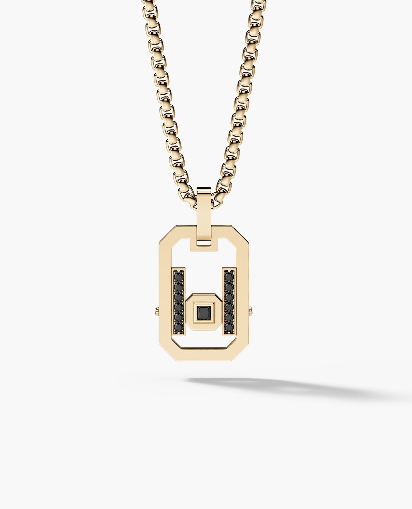 LA PAZ Gold Pendant with 0.25ct Black Diamonds