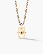 LA PAZ Gold Pendant with 0.10ct Black Diamond