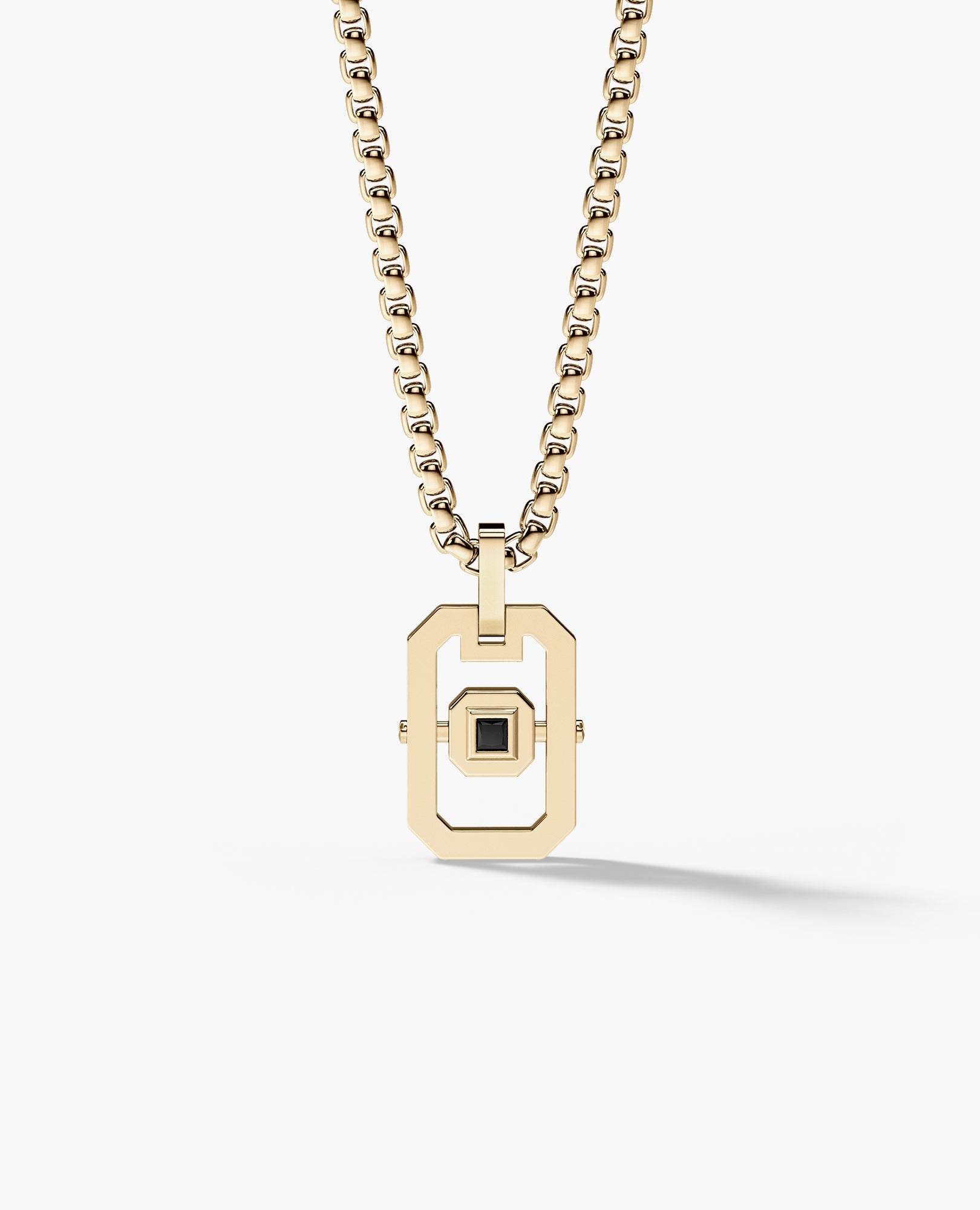 LA PAZ Gold Pendant with 0.10ct Black Diamond