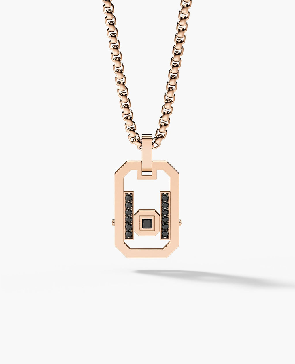 LA PAZ Gold Pendant with 0.25ct Black Diamonds